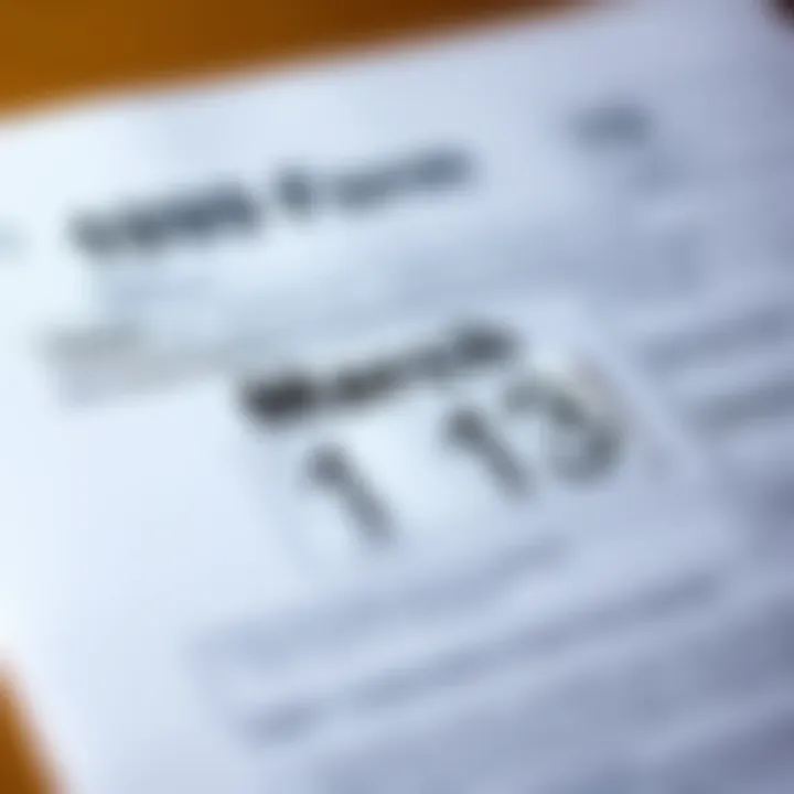 A close-up of a 1099 tax form with a calendar marked on March 13, showing misinformation related to the release date.