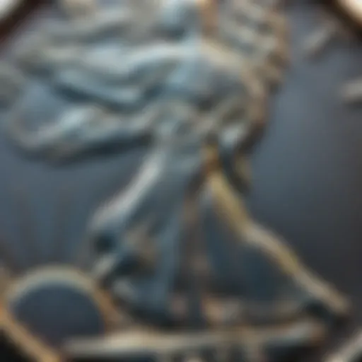 Close-up of a 1939 Walking Liberty coin showing potential alterations and wear