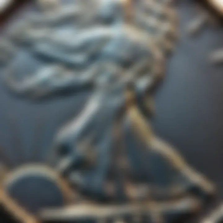 Close-up of a 1939 Walking Liberty coin showing potential alterations and wear