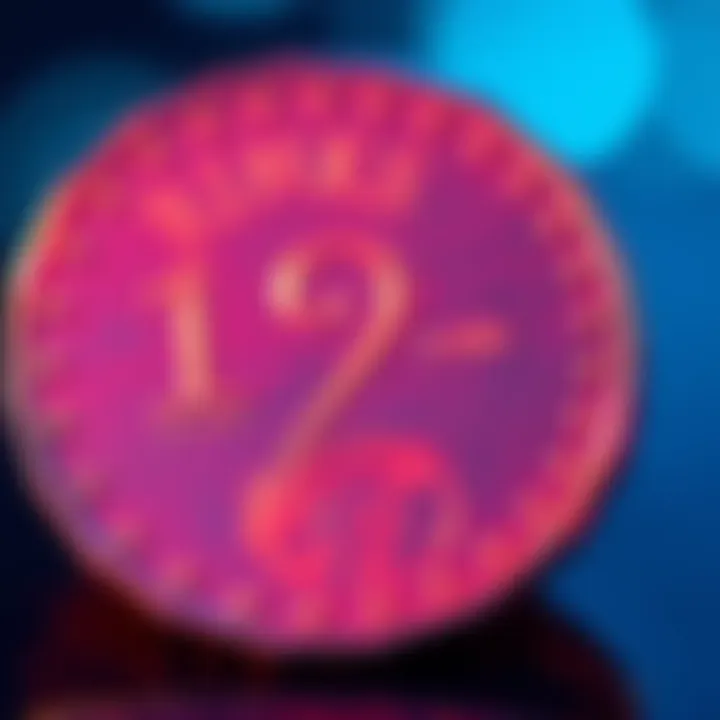 A close-up view of a 1998 $2 coin highlighting its design and details
