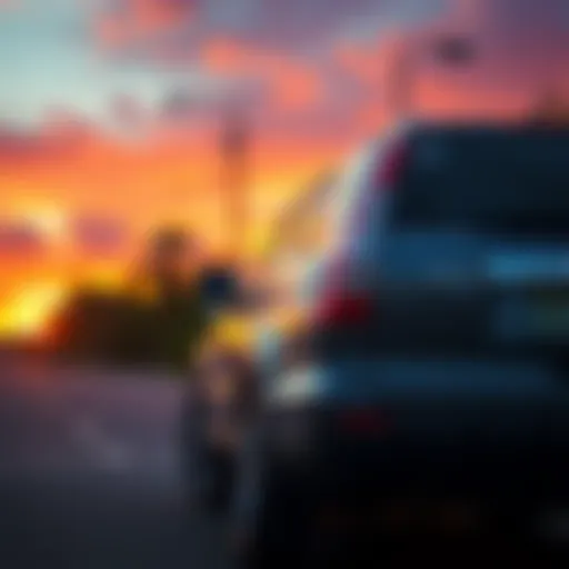 A well-used 2007 Honda CR-V parked on a street during sunset, with visible signs of wear and tear, highlighting its sentimental value.