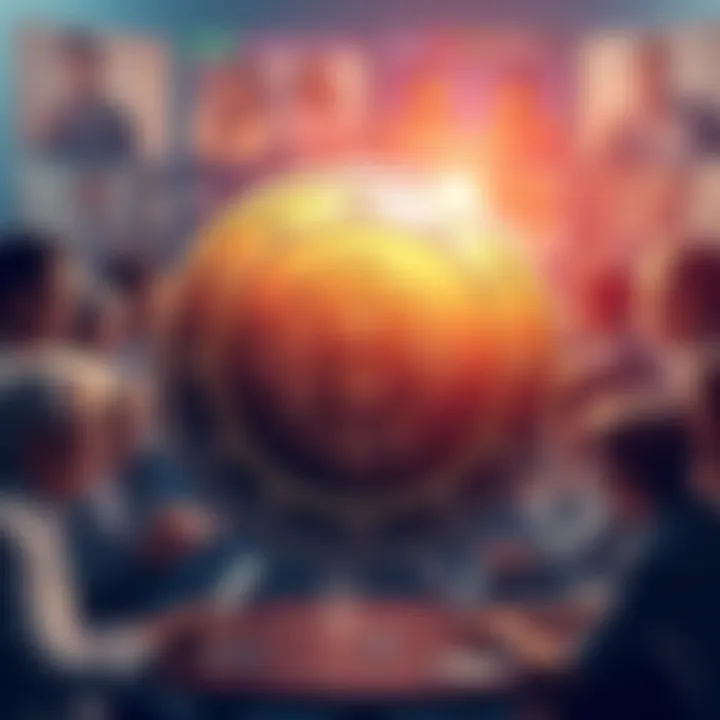 Visual of the 401jK token symbol with a backdrop showing diverse people engaging in financial discussions and memes about retirement.