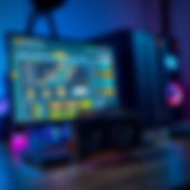 5070 Ti Graphics Card with Mining Software A 5070 Ti graphics card displayed on a computer setup with mining software on the screen, showcasing coins to mine for profit.