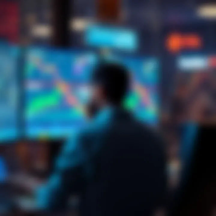 A person struggling to buy or sell BSV in front of a computer showing marketplace charts and limited options.