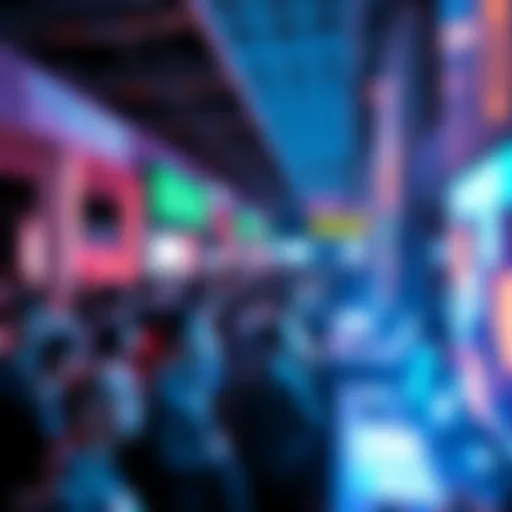 Crowd at Token 2049 in Singapore discussing market trends and investment opportunities