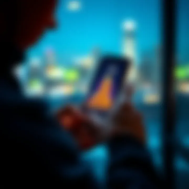 Person using a smartphone to exchange VRA coins for new cryptocurrency in Australia