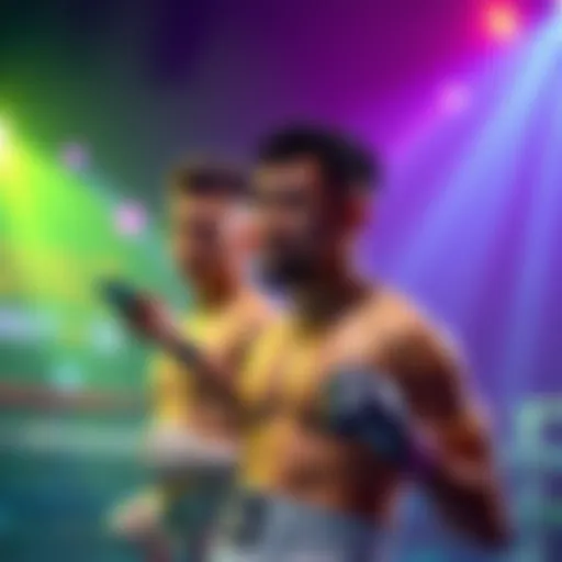Athletes showcasing the new Digital Athlete ID technology at the Amazing MuayThai World Festival
