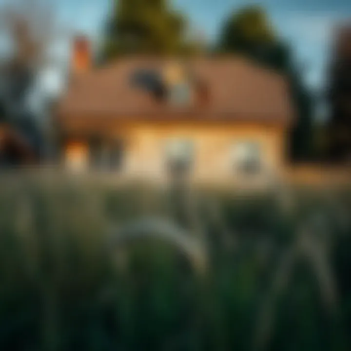 A dilapidated house surrounded by tall grass and weeds, highlighting the issue of abandoned properties.