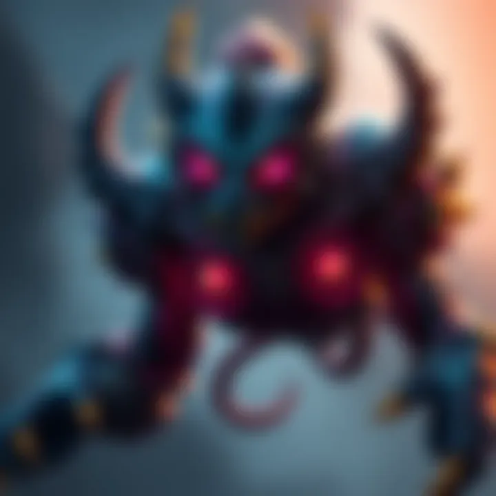 An illustration of a unique Aberrant character with vibrant colors and distinct features, showcasing their potential as a playable character in a game.