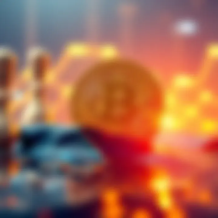 Abu Dhabi investment funds making strategic purchases in Bitcoin during market dip, representing confidence in cryptocurrency future.