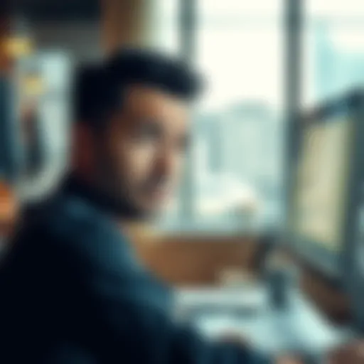 A person looking at a computer screen with a worried expression, showing concern about their account closure during ID verification