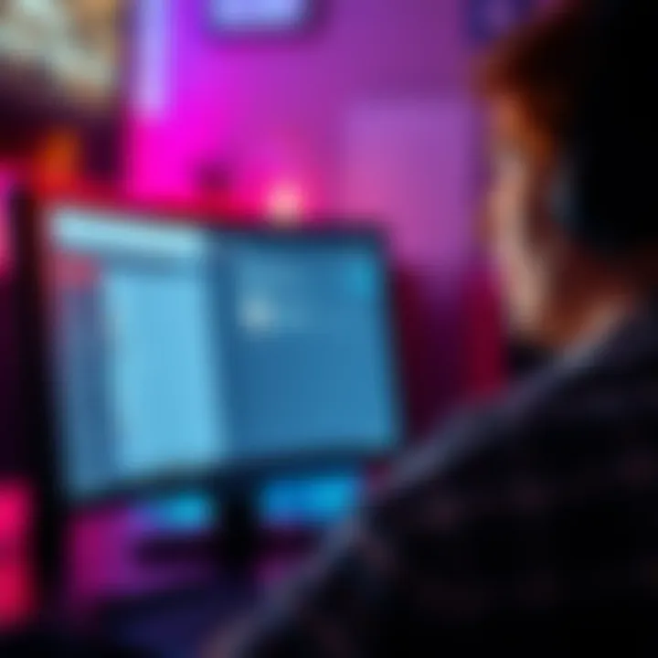 A person looking at their computer screen with account settings open, considering deleting an account.