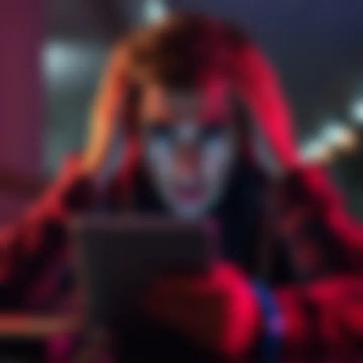 A person looking frustrated at their device as they get logged out of their account, showing confusion and concern.