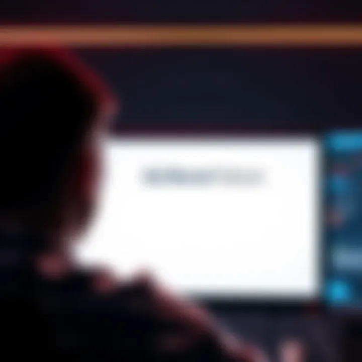 A frustrated person looking at a blank screen where ads should load