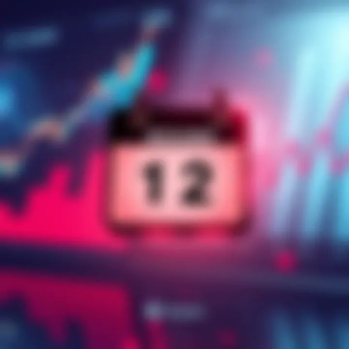 A graphic showing a calendar marking the date of Adobe's round 2 results announcement with charts and graphs in the background.