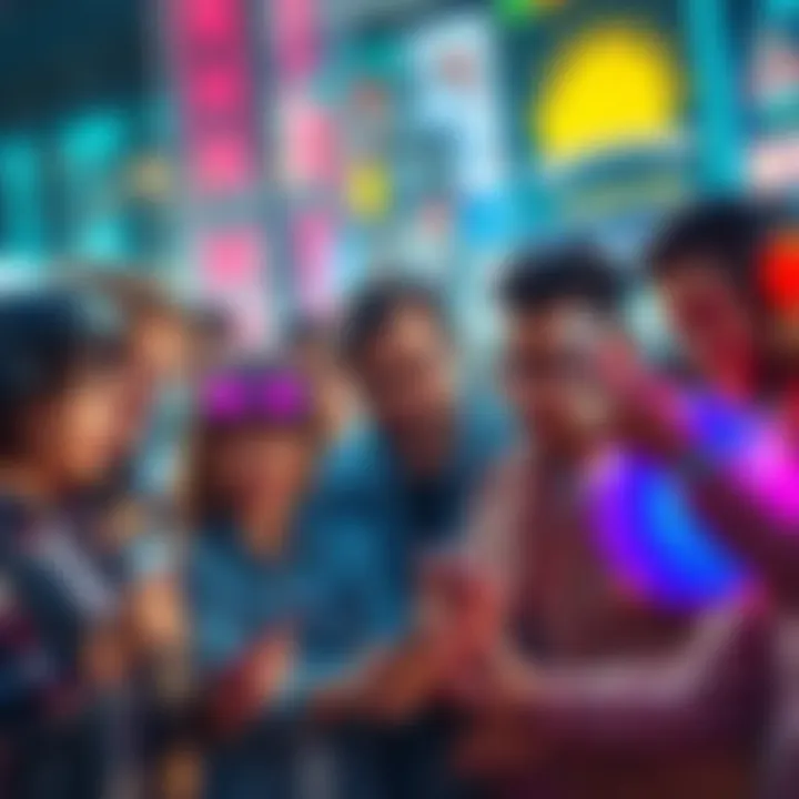 A group of diverse people engaged with various innovative technologies, showcasing their potential impact on daily life and industries.