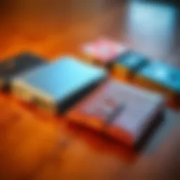 A collection of affordable cold wallets for cryptocurrency, showcasing various models and colors on a wooden surface