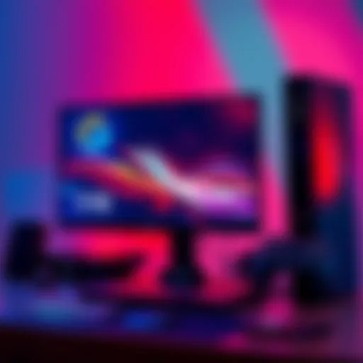 A budget-friendly gaming PC setup with a monitor and console, perfect for new streamers.