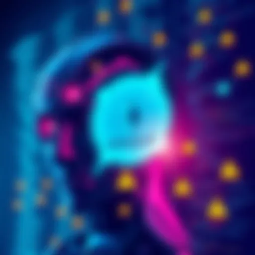 A digital illustration showing an AI analyzing Ethereum code, highlighting vulnerabilities with warning symbols.