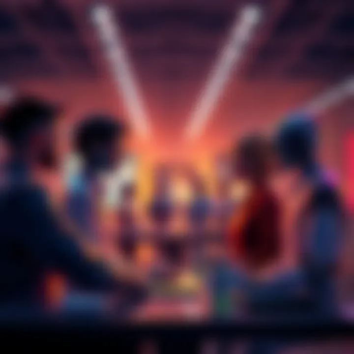 A group of people discussing strategies for overcoming AI moderation challenges at Vooz Co.