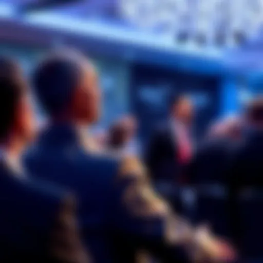 Rep. French Hill speaking at the AI Policy Summit with Hedera and Capital One executives in the background