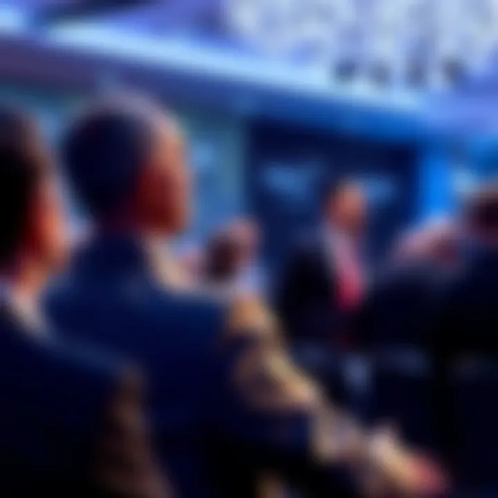 Rep. French Hill speaking at the AI Policy Summit with Hedera and Capital One executives in the background