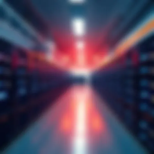 A graphic showing an AI data center with servers and a Bitcoin mining farm, highlighting the competition for cheap electricity.