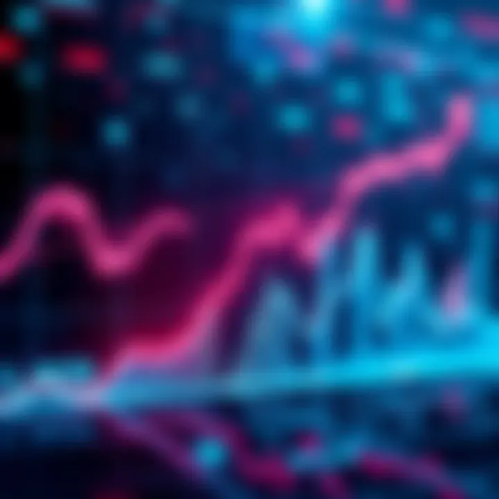 AI Bubble Burst and Cryptocurrency A graph showing a decline in AI investments with a rising trend in cryptocurrency values, symbolizing the potential impact of the AI bubble burst on the crypto market.