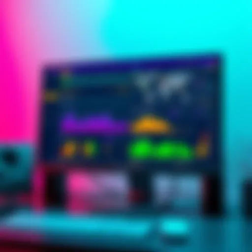 A computer screen displaying an AI-driven prediction market analysis dashboard with charts and data visualizations.