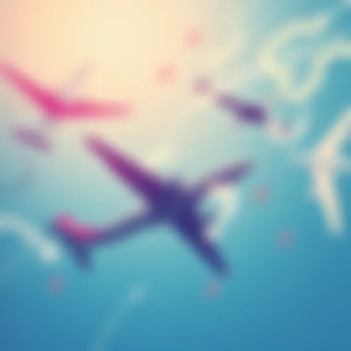 Illustration showing airplanes with dashed lines representing lost partnerships, highlighting the impact of Revolut's airline cuts.