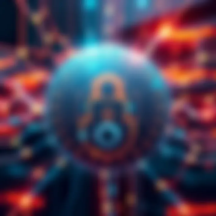 Algorand Quantum Cryptography Plan Illustration of a secure digital network symbolizing Algorand's plans for post-quantum cryptography readiness by 2027