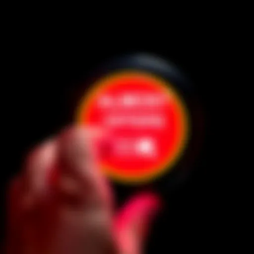 A hand pressing a button labeled 'Almost Free Offers' with excitement