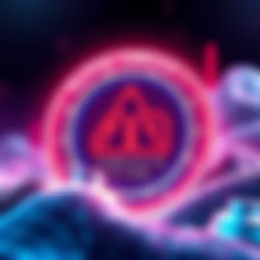 A graphic representation of Alpha Omega Coin, showcasing its features like price stability and community involvement in digital currency markets.