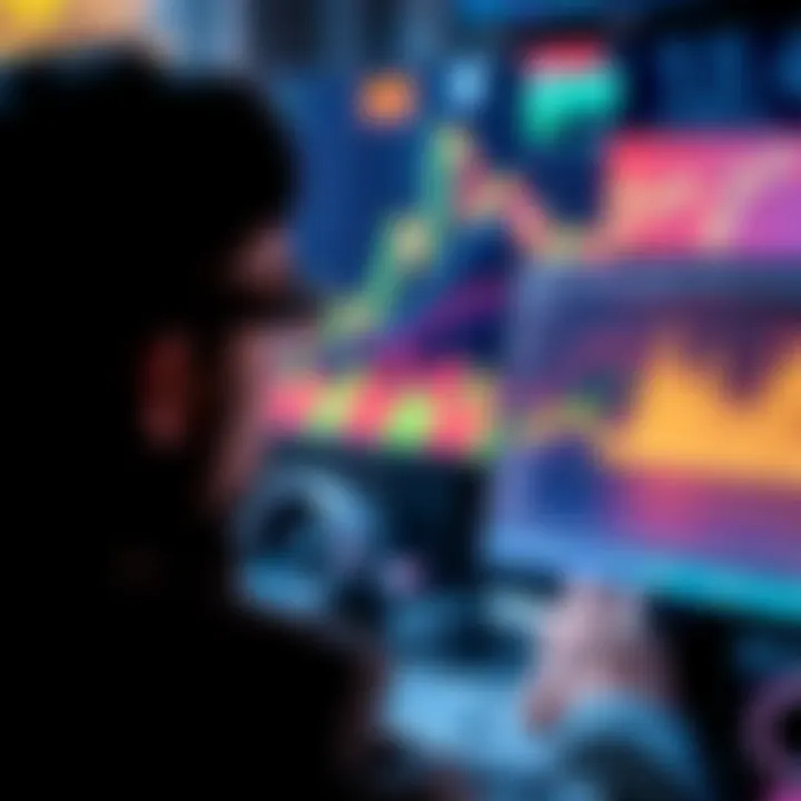 Person looking at a laptop screen showing cryptocurrency charts, considering selling altcoins for better investments.