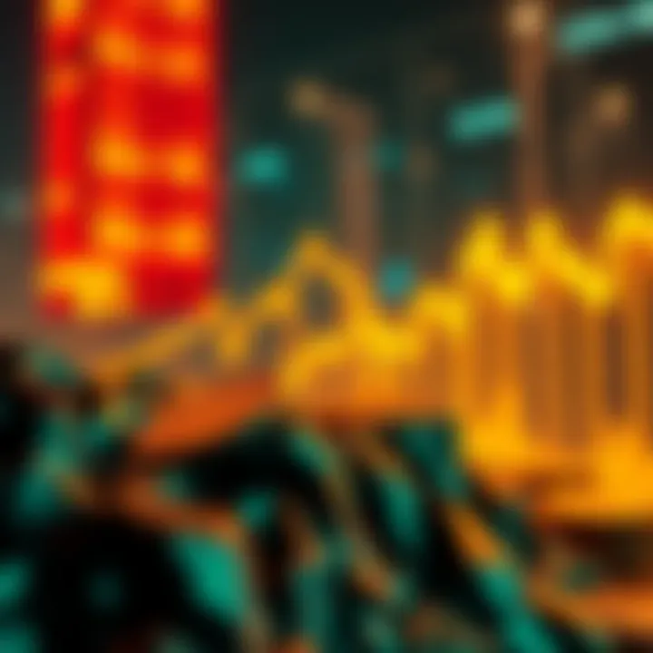 A graphical representation showing rising altcoin prices with a bullish market trend in the background, symbolizing potential investment opportunities in cryptocurrency.