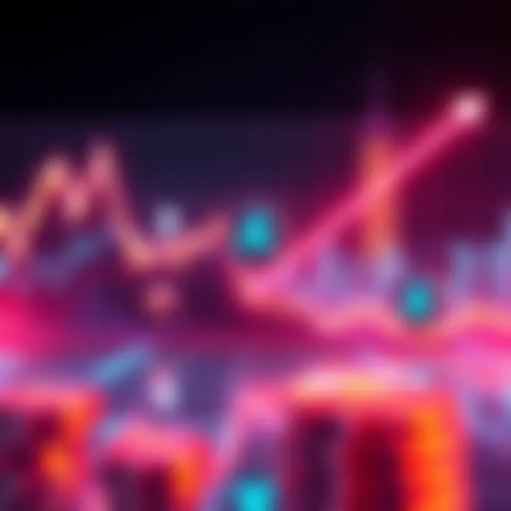 A chart showing a decline in altcoin prices before an upcoming altseason, with arrows indicating downward trends.