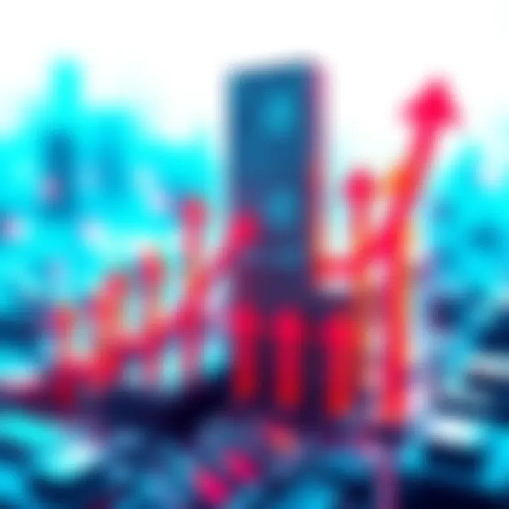 A graph showing the rising capacity of Amp technology with arrows indicating growth trends.