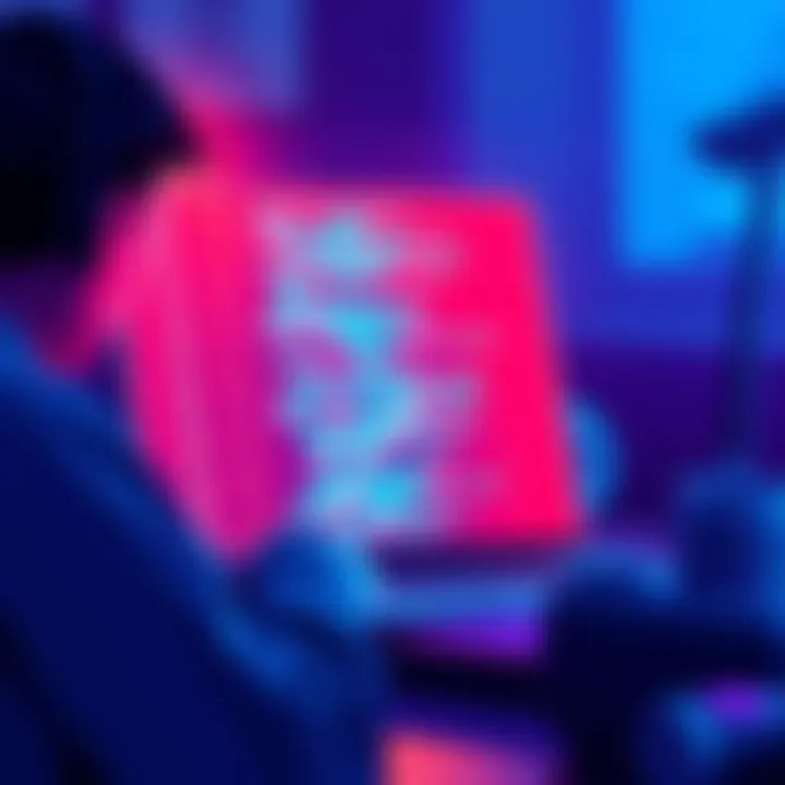 An illustration showing a person working on a laptop with app codes on the screen, representing app development progress.