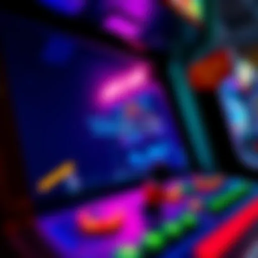 A close-up view of an arcade game screen showing an error message about not crediting players after an update.