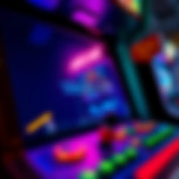A close-up view of an arcade game screen showing an error message about not crediting players after an update.