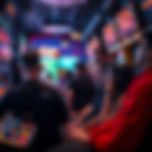 Arcade players frustrated with payouts Gamers at an arcade looking disappointed and confused while checking their unpaid rewards on screens