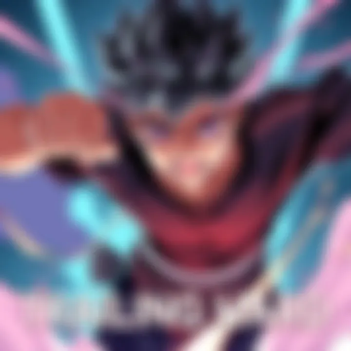 Asta from Black Clover training intensely without mana, showing his determination and strength