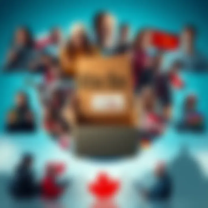 A collage showing people from various countries holding the Atlas Box gift, indicating its global reach.