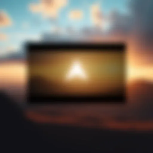 A screenshot of the Atlas Earth loading screen with a loading symbol and a virtual landscape in the background.