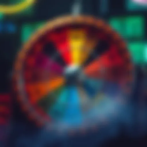A spinning wheel representing the rewards system in Atlas Earth, showing limited options and tokens