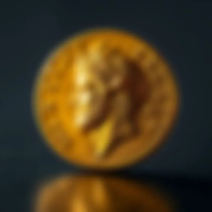 Aureus of Diocletian Gold coin showing the head of Jupiter, part of the Royal Library of Belgium's collection.