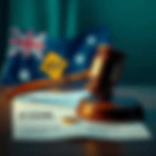 A gavel on a table with a Binance logo and a financial fine document in the background