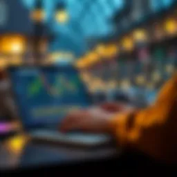 A person using a laptop to set up automated Dollar Cost Averaging for Bitcoin on a European exchange.