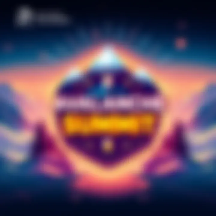 Logo of the Avalanche Summit featuring blockchain elements and financial symbols