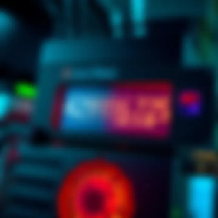 Close-up of an Avalon Nano K230 miner showing a digital display with firmware error message 4294967295